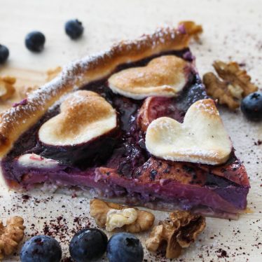 Birne-Heidelbeere-Walnuss-Tarte